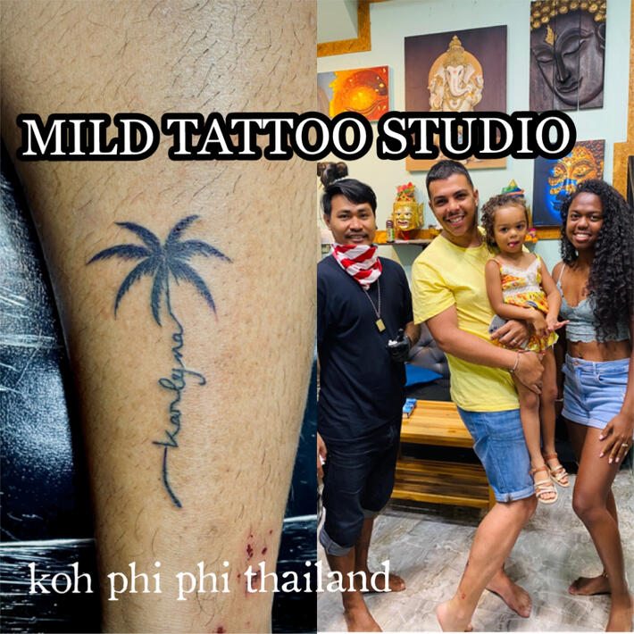 Фото тату Palm tree tattoo bamboo tattoo