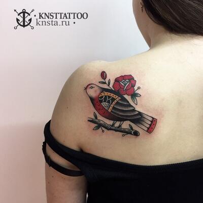 European robin tattoo - Tattoogrid.net