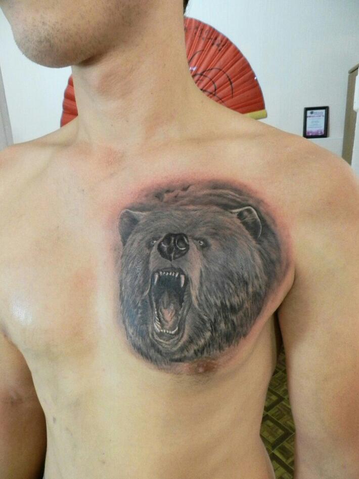Фото тату Тату медведи на груди