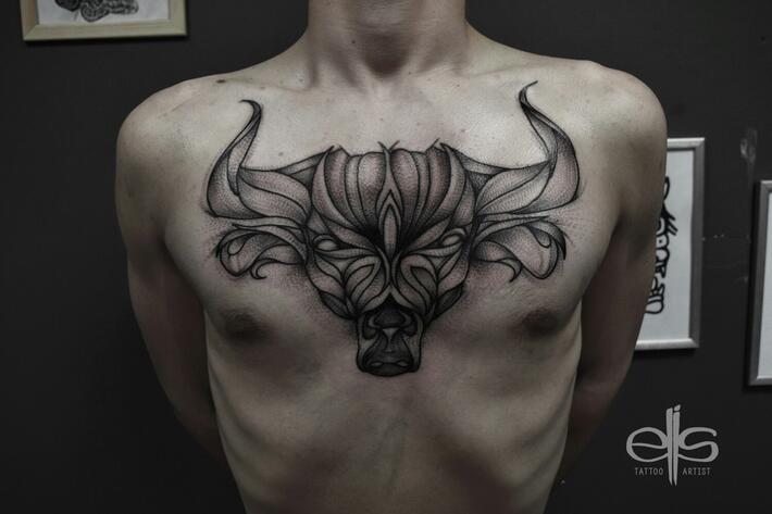Татуировки бык: значение и 26 фото и эскизов