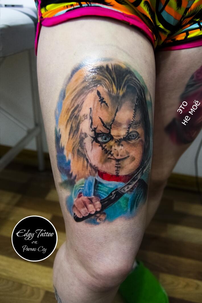 Tattoo uploaded by Hannah • Chucky and Tiffany. Horror fans anyone? •  Tattoodo