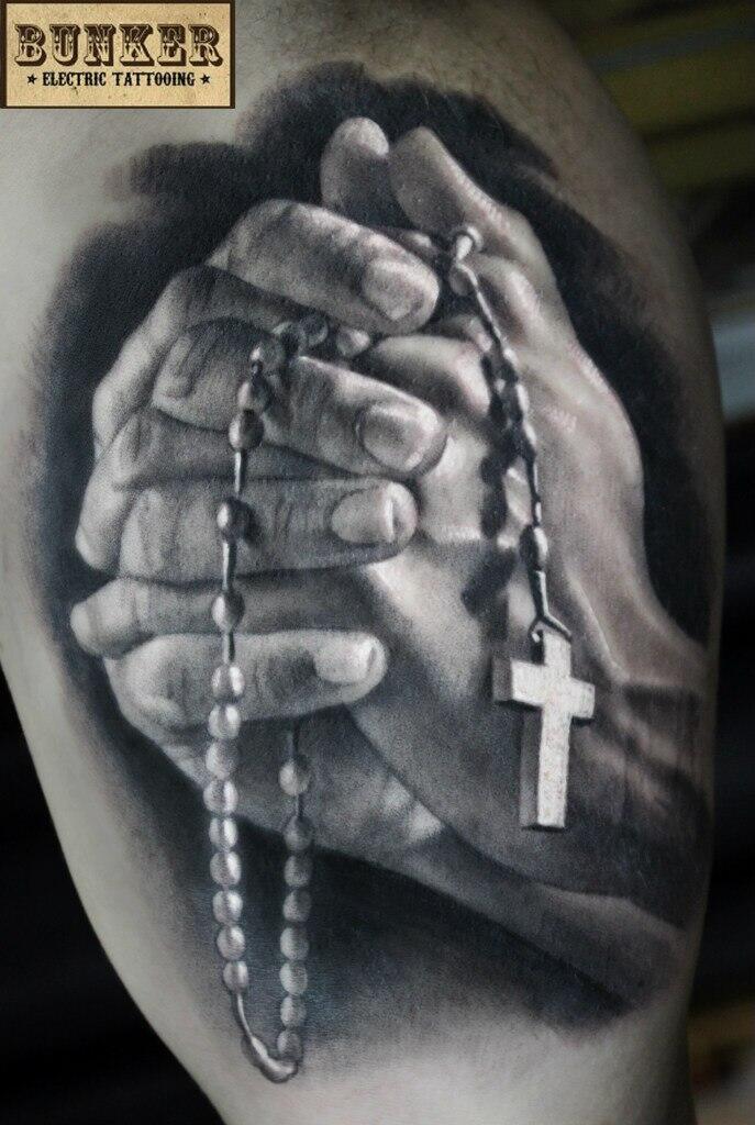 tattoo idea for men forearm rosary｜TikTok Search