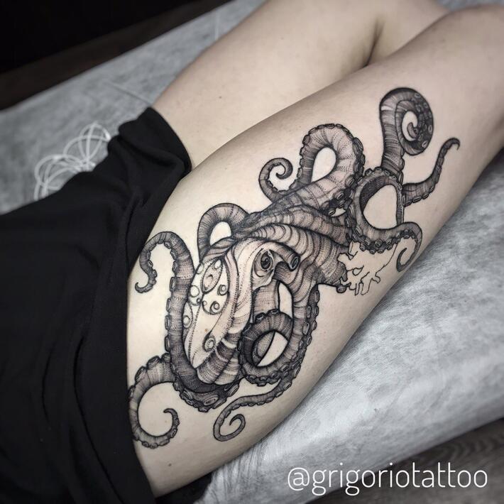 Татуировка осьминог