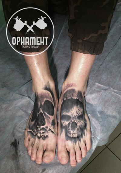 Tattoo uploaded by Jami • #skull #lily #watercolor #foottattoo • Tattoodo