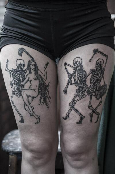 danse macabre  memento mori by stigmatattoo on DeviantArt  Memento mori  tattoo Tattoo designs men Memento mori