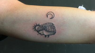 Little Tattoos  Hedgehog tattoo on the right inner arm Tattoo