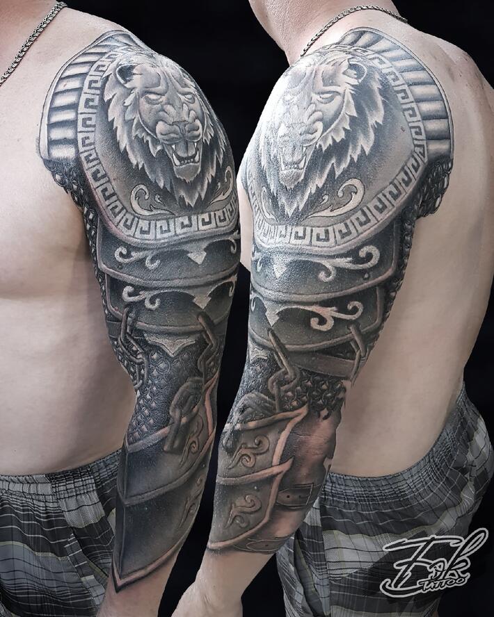 55 Appealing Armor Tattoos On Arm