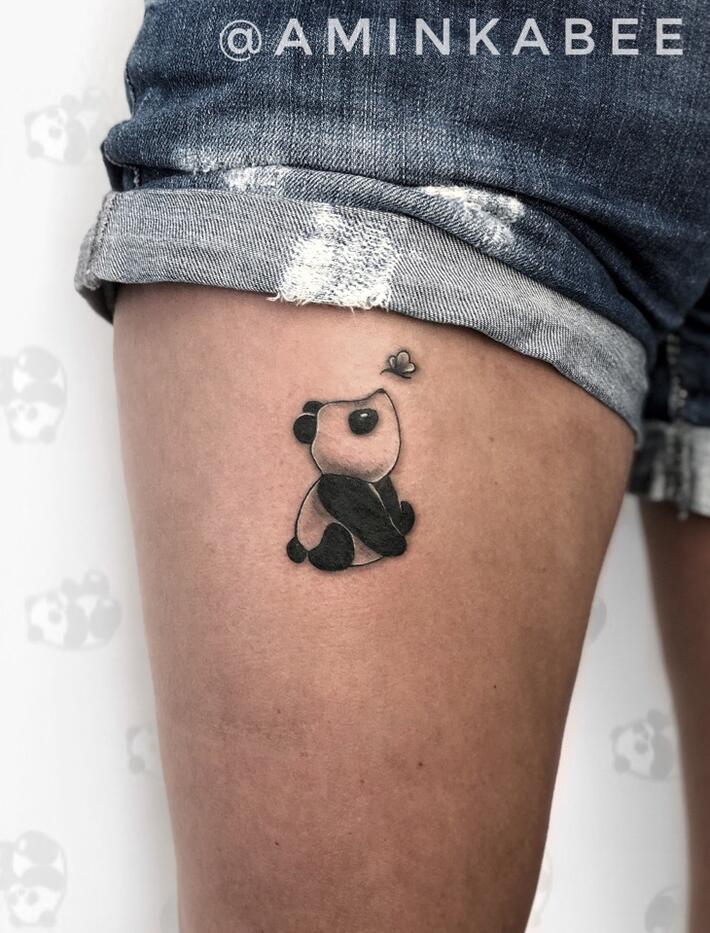 Couple panda tattoo