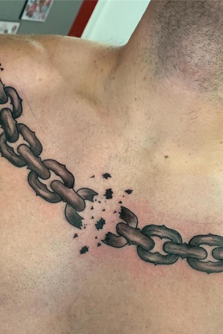 40 Chain Tattoos For Men  Manly Designs Linked In Strength