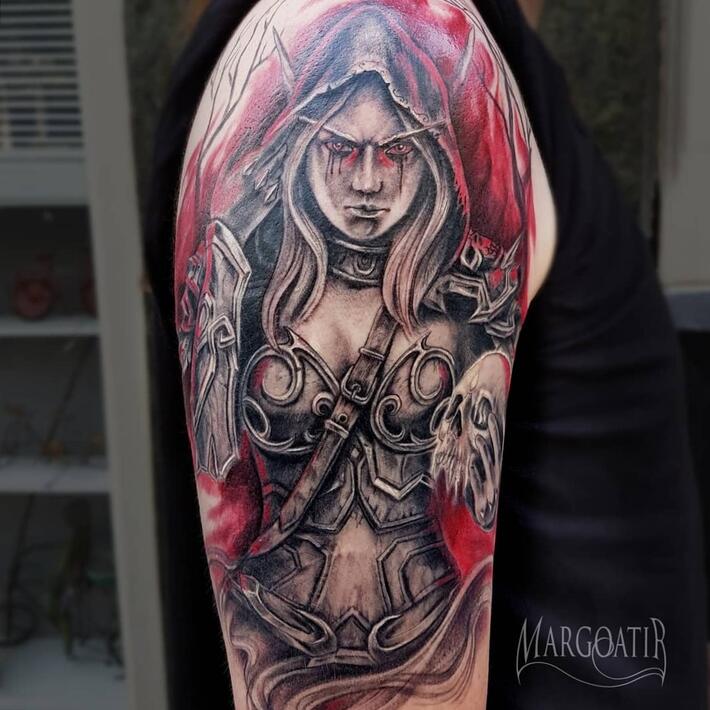 OLLIE KEABLE TATTOOS — Finished off the Sylvanas piece today. Thanks for...