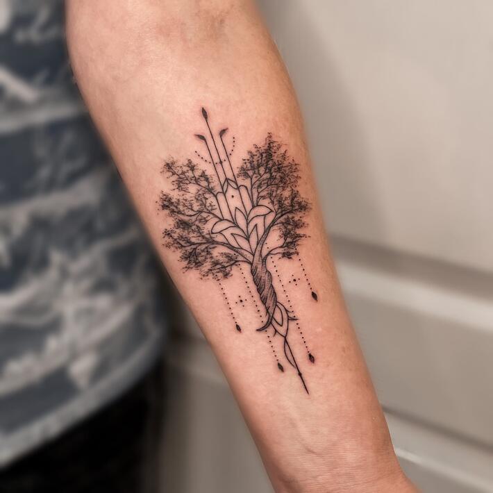 Australian wattle flower Mimi  Valley Ink Brisbane Aust  rtattoos