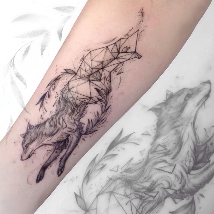 Mercer Draws Things — Running wolf Available #tattoo #drawing...