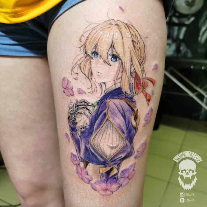 Brock Fidow Tattoos  愛してるMy first official tattoo of 2021 on my amazing  talented wife thisisalexheart have you seen Violet Evergarden yet One of  the most beautiful anime ever all the feels