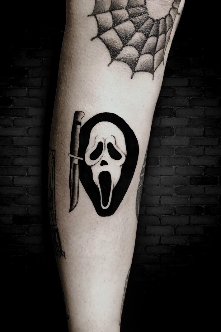 ghost face knife tattooTikTok Search