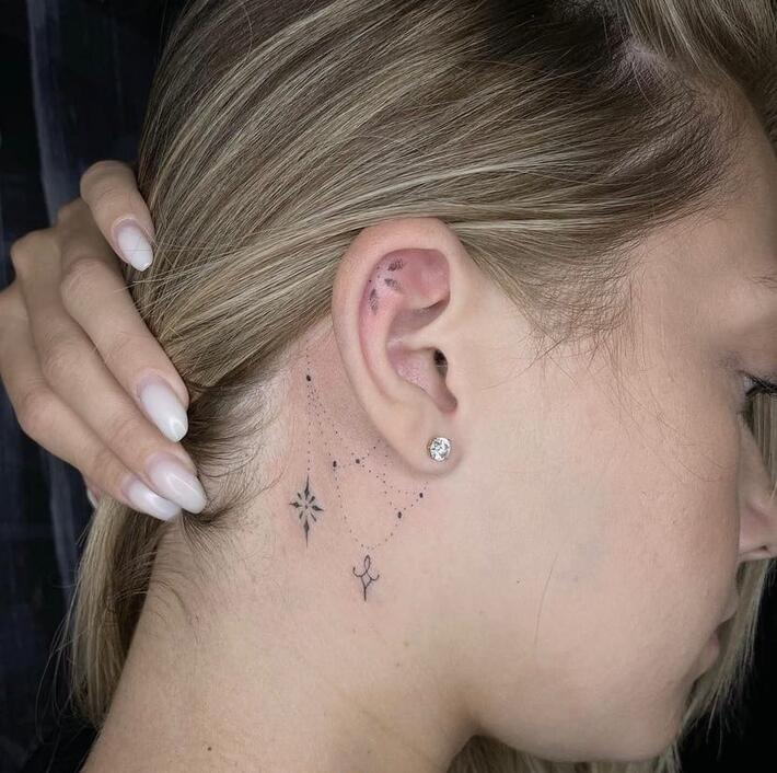 28 Best Star tattoos behind ear ideas  star tattoos tattoos small tattoos