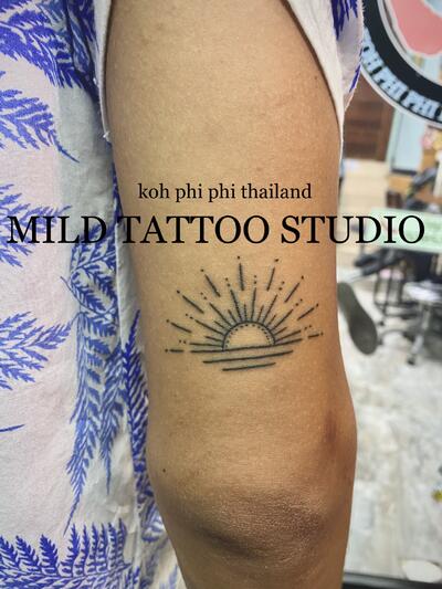 Sun tattoo bamboo tattoo Thail