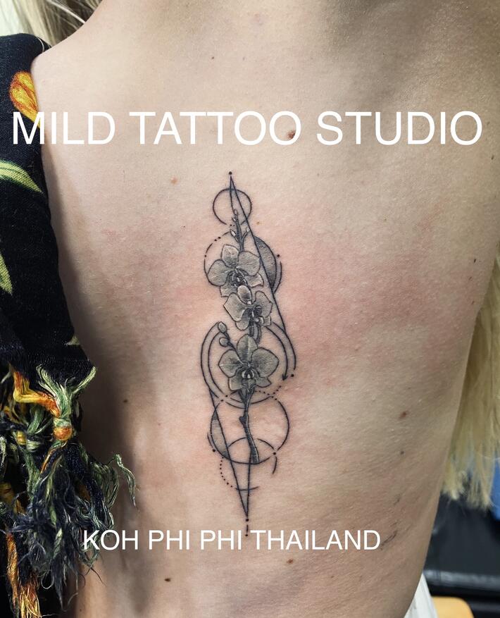 Фото тату Geometric tattoo bamboo tattoo