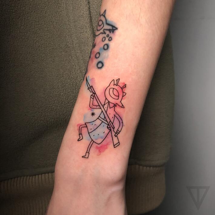 cute robots tattoos