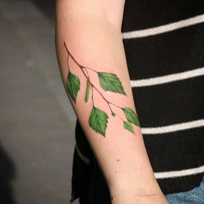 Russian Birch Tree Tattoo — LuckyFish, Inc. and Tattoo Santa Barbara