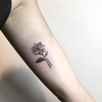 Catalyst Tattoo - Lily and rose 🌹 . • • Personalise your very own tattoo  with us. Visit us at Excelsior Shopping Centre, 5 Coleman Street, B1-14. Or  call +65 9435 4093