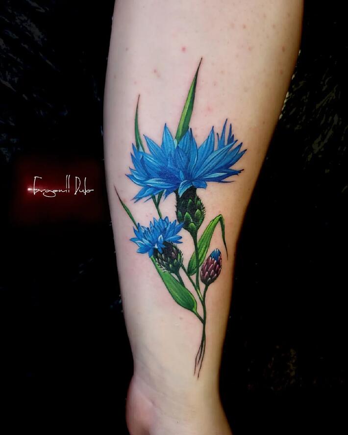 Cornflowers for Sophie 💙 thank you... - Keira Rose Tattoos | Facebook