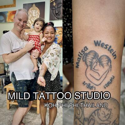 Baby tattoo bamboo tattoo Thai