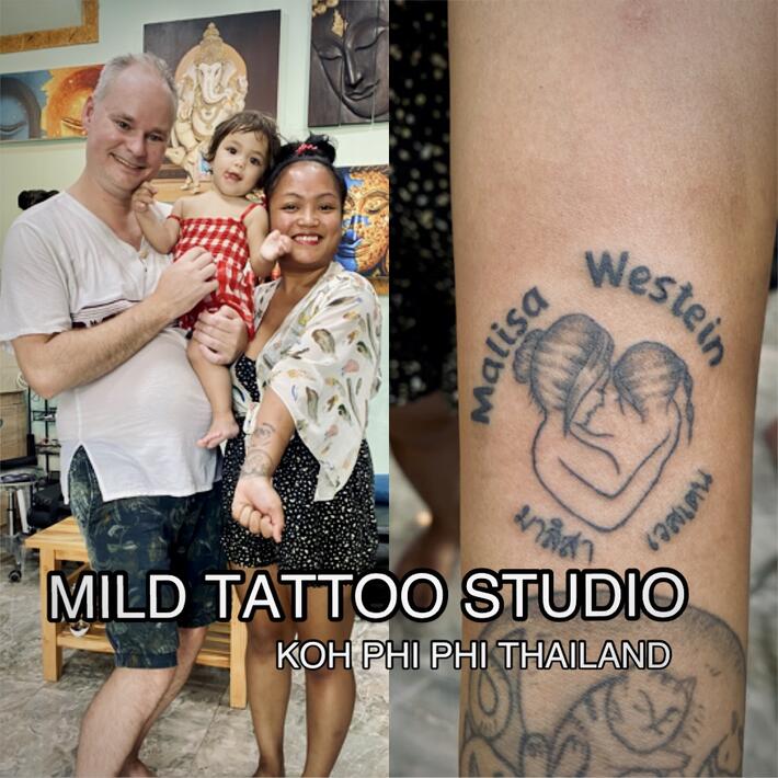 Фото тату Baby tattoo bamboo tattoo Thai
