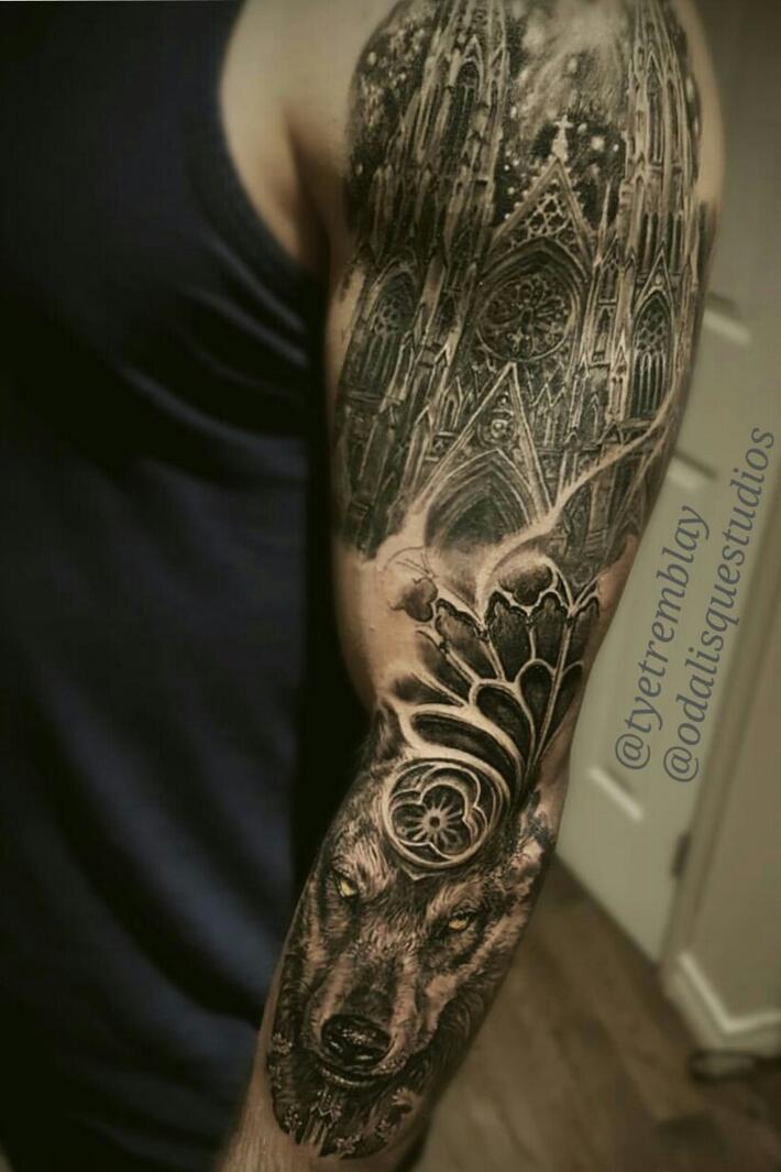 50 Cathedral Tattoo Designs For Men  Church Ink Ideas