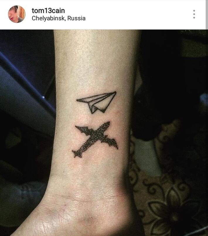 Celebrity Paper Airplane Tattoos | Steal Her Style