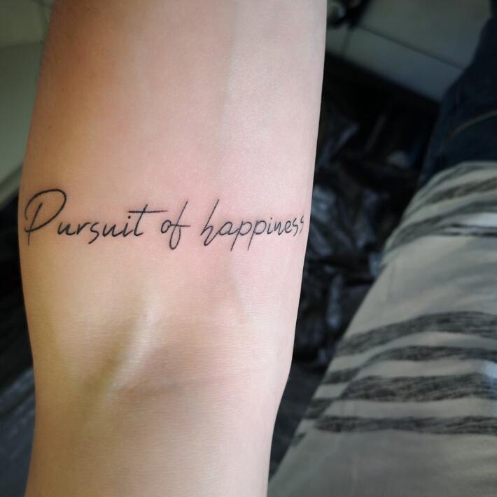 Pursuit of Happiness  tattoo phrase download free scetch