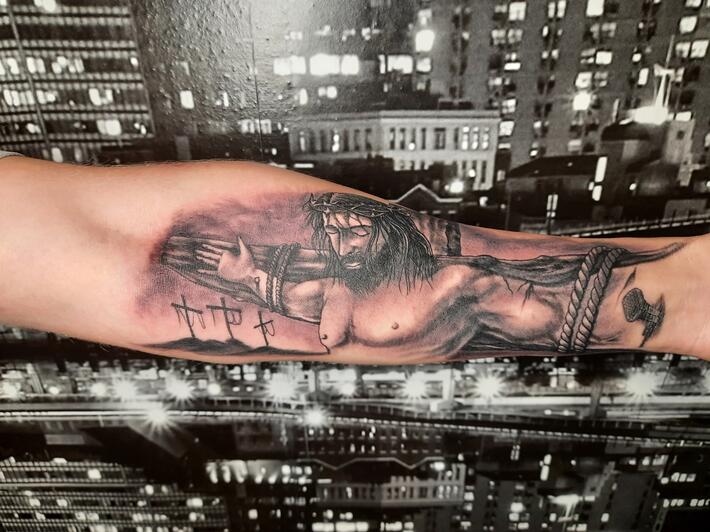 Lasts to 15 Days】3D Tattoo paste Large Arm Full Arm Sleeve Tattoo Sticker  waterproof long lasting Magic tattoo Temporary Tattoo Jesus/Lion/Rose  Flower Waterproof Tattoo Sticker | Lazada PH