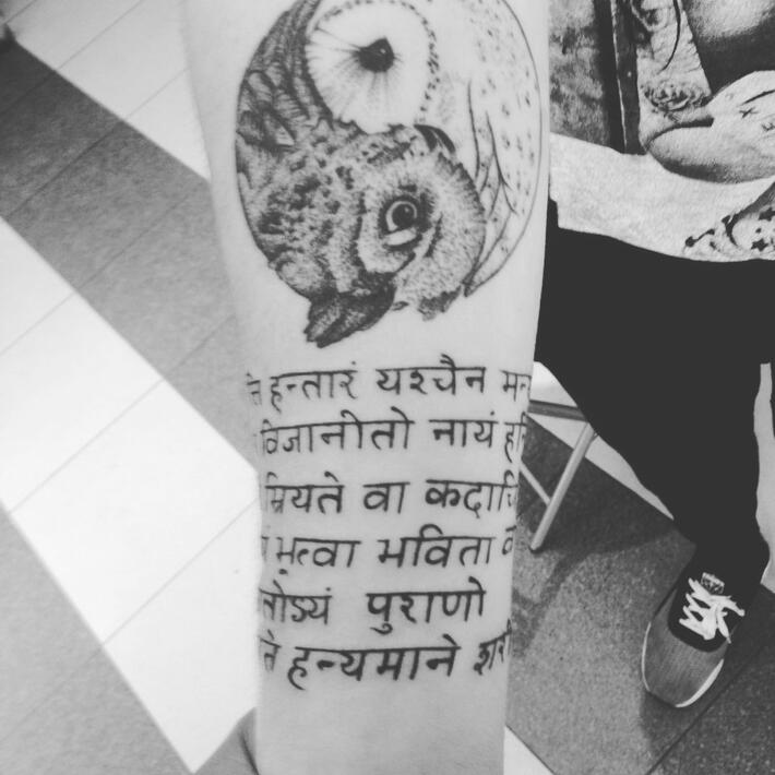 Script Tattoo by Devendra Palav at Aliens Tattoo India :: Behance