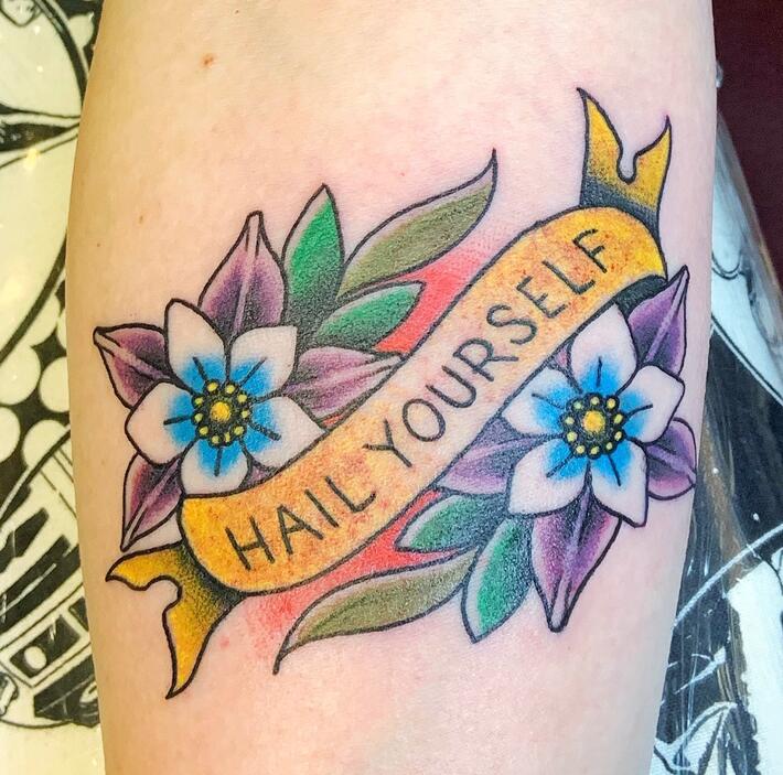 Brandon Swafford  Hail Yourself Tattoo Design