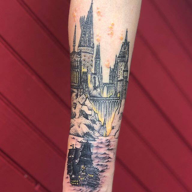 Haunted Castle  Castle tattoo Tattoos Gothic tattoo