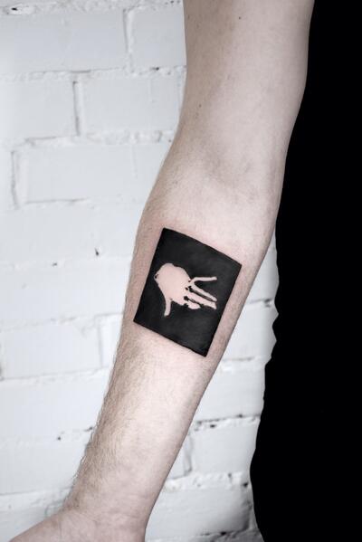 2001 A Space Odyssey dotwork tattoo