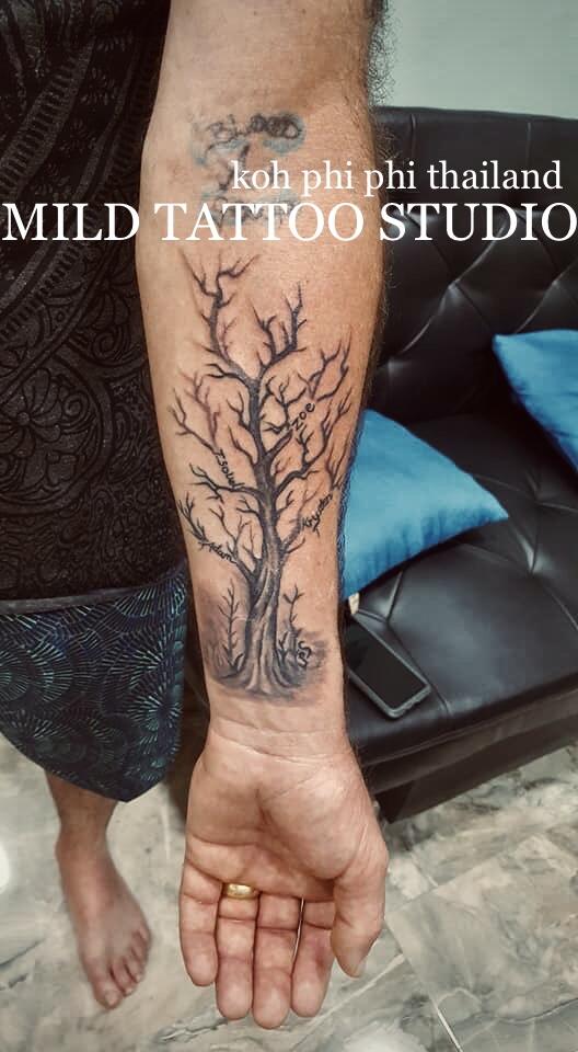 Фото тату Tree of life tattoo bamboo tat