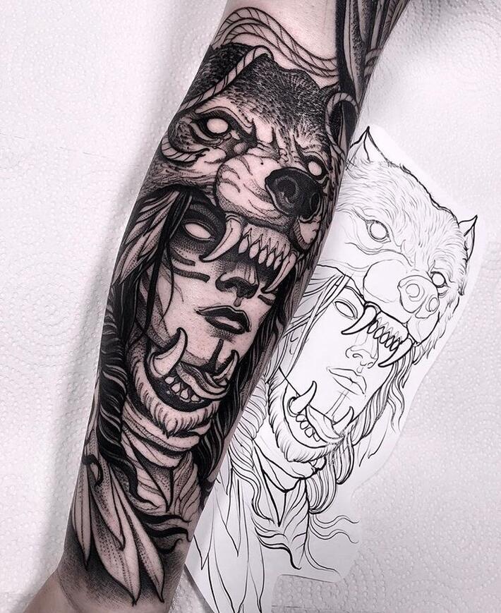 30 Wolf Tattoo Design Ideas And The Meaning Behind Them  Saved Tattoo