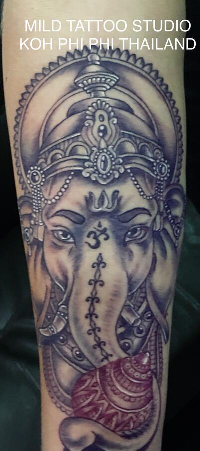 Ganesha tattoo bamboo tattoo T