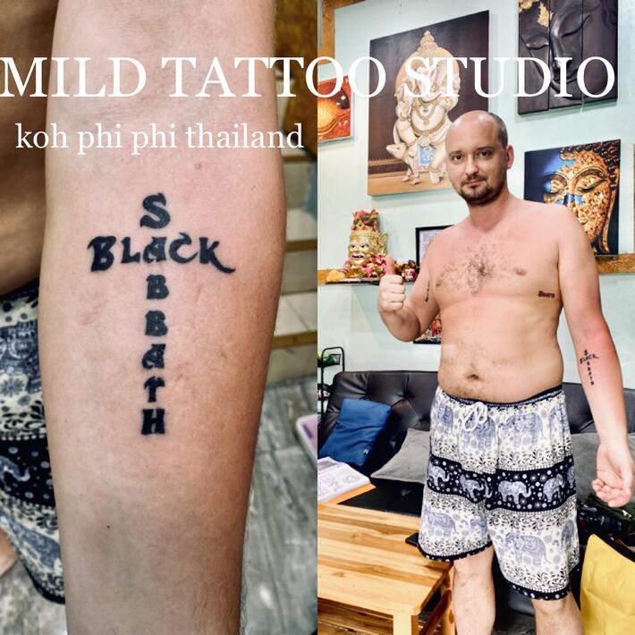 Фото тату Blacksabbath tattoo bamboo tat