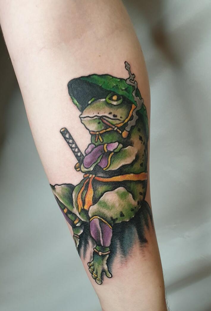 LSD Frog Tattoo Design