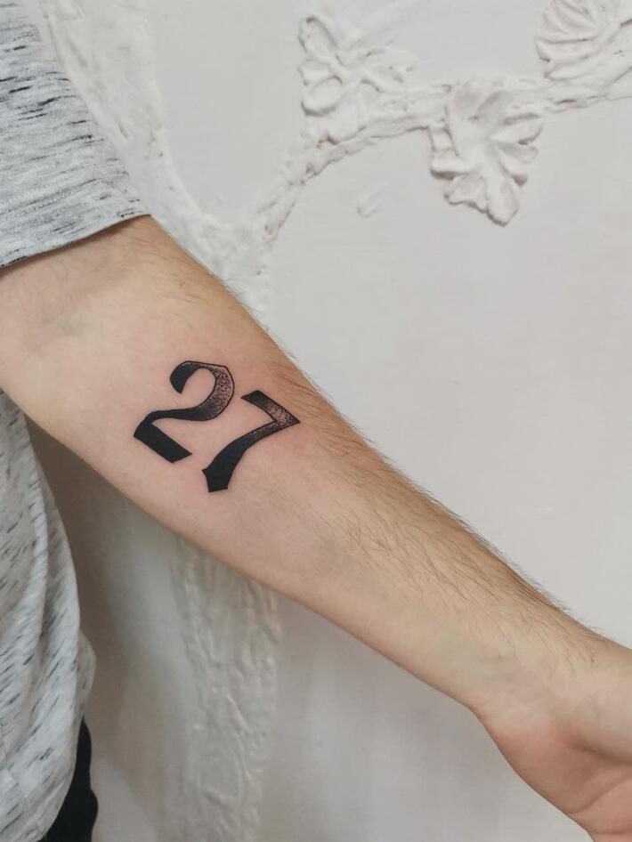 Tattoo of Numbers Tiny