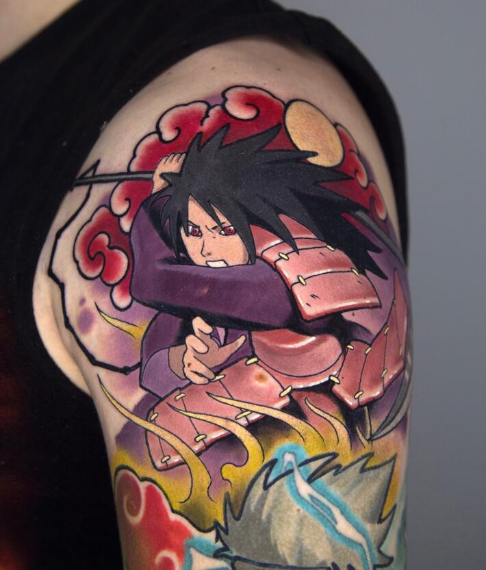 Madara Uchiha cover up by Mike W at Pair A Dice Tattoo in Tilton New  Hampshire  rtattoos