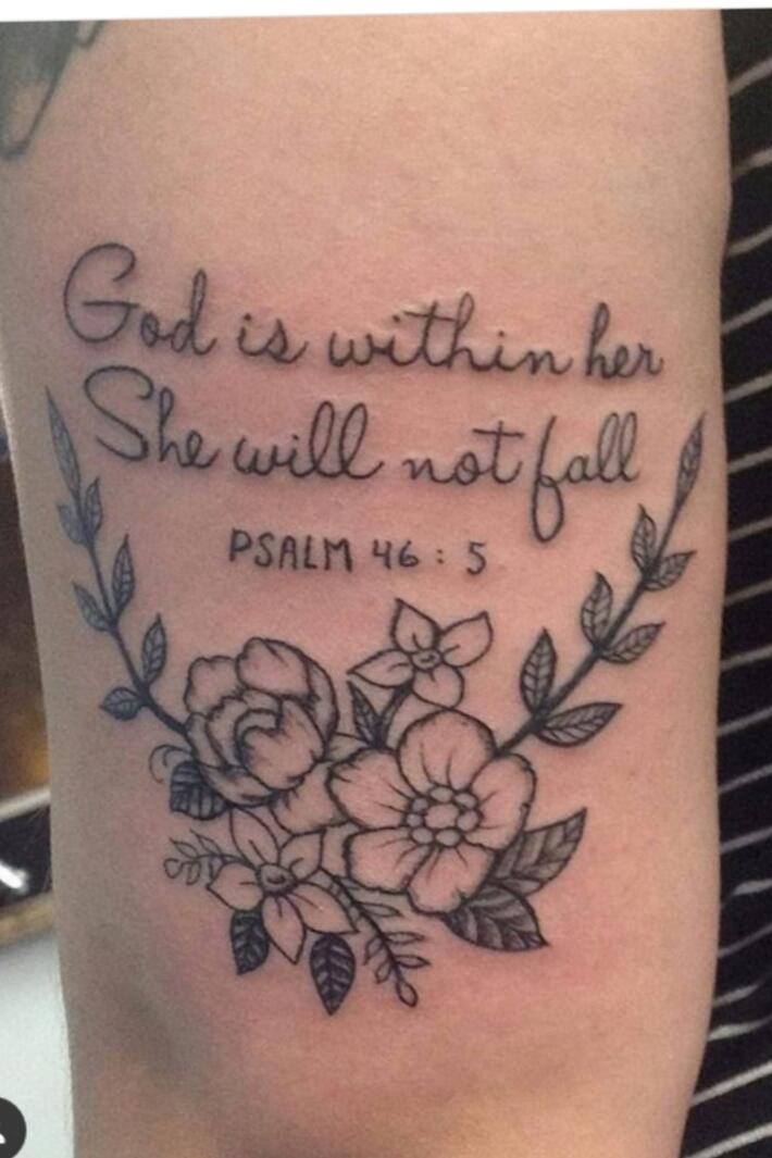 Moore ink  Cute spine tattoo  God is within her she  Facebook