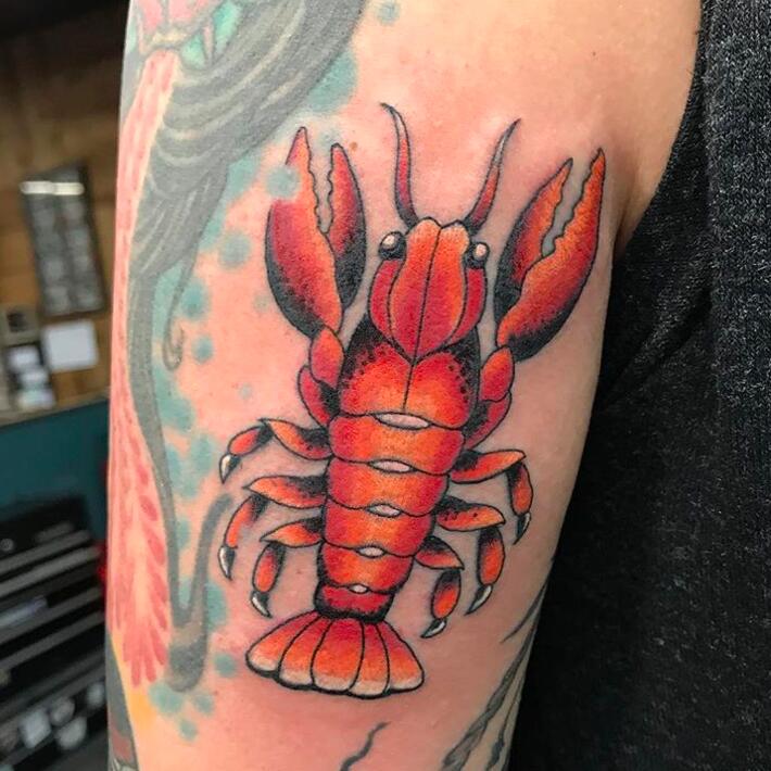 After doing this tattoo I had Rock Lobster by the B-52's stuck in my head  for like 3 days straight 😂 more lobster tattoos please thi... | Instagram