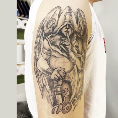 Tattoo uploaded by Enzo Nehigual  Angel de la muerte  Tattoodo