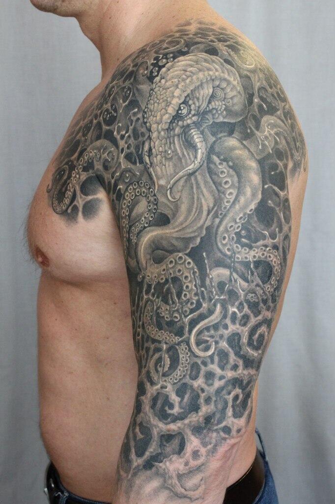 Fractal nature sleeve tattoo idea  TattoosAI