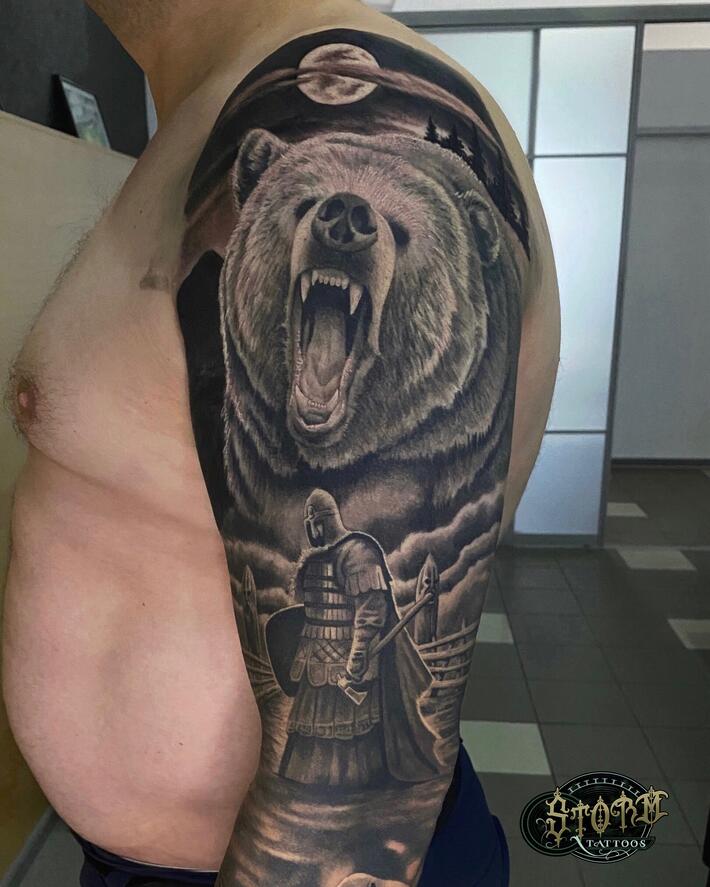 Bear Tattoo Art - Temu