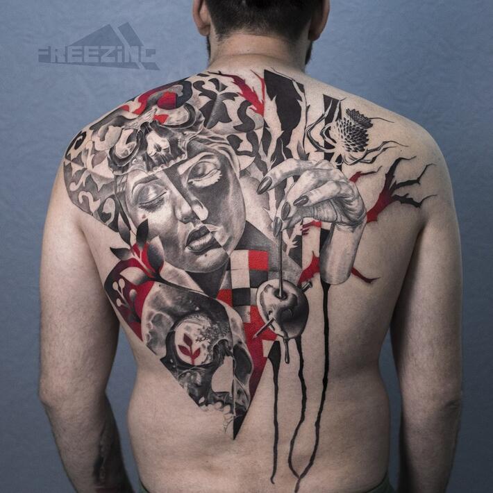 Man Samurai Tattoo Across His Back Editorial Stock Photo - Stock Image |  Shutterstock Editorial