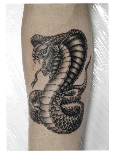 king cobra tattoo sleeve