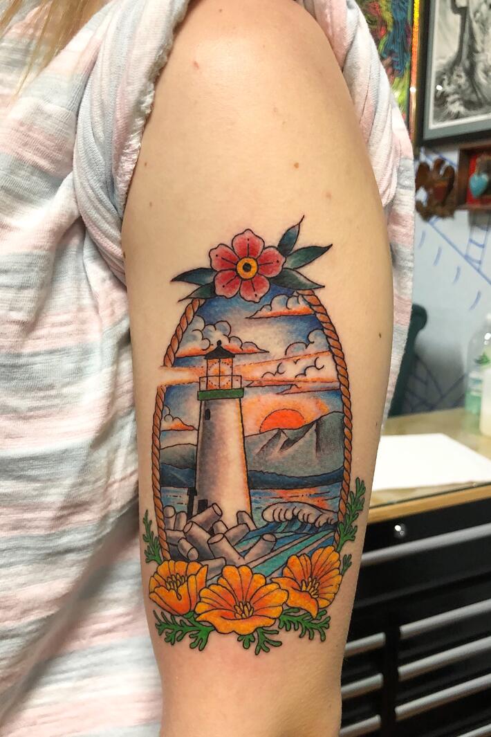 Lighthouse tattoo
